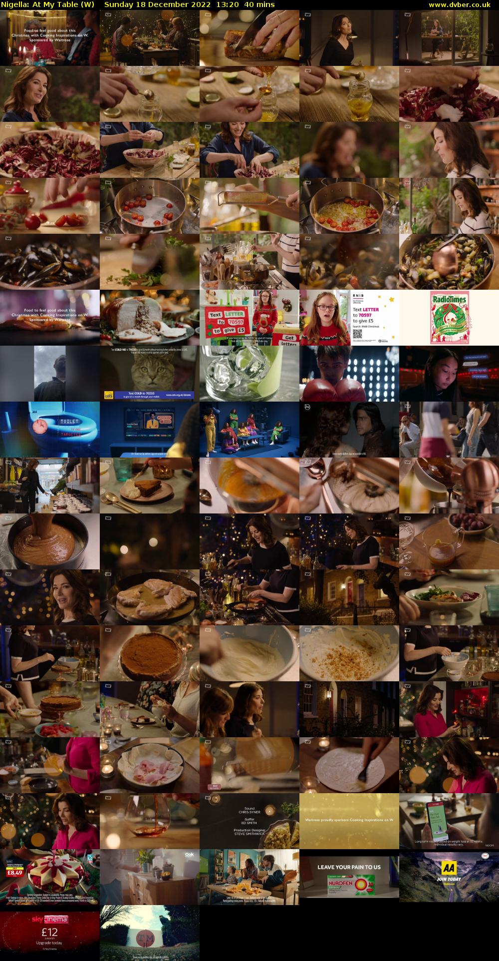 Nigella: At My Table (W) Sunday 18 December 2022 13:20 - 14:00