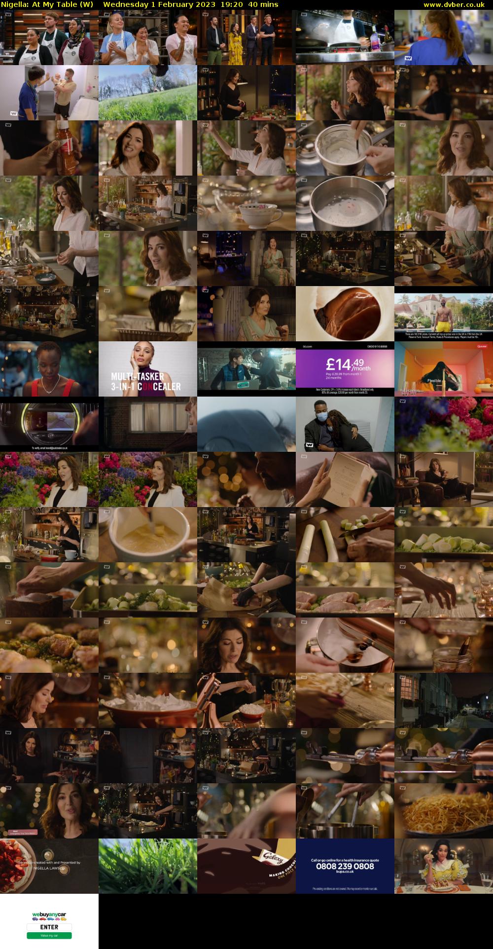 Nigella: At My Table (W) Wednesday 1 February 2023 19:20 - 20:00