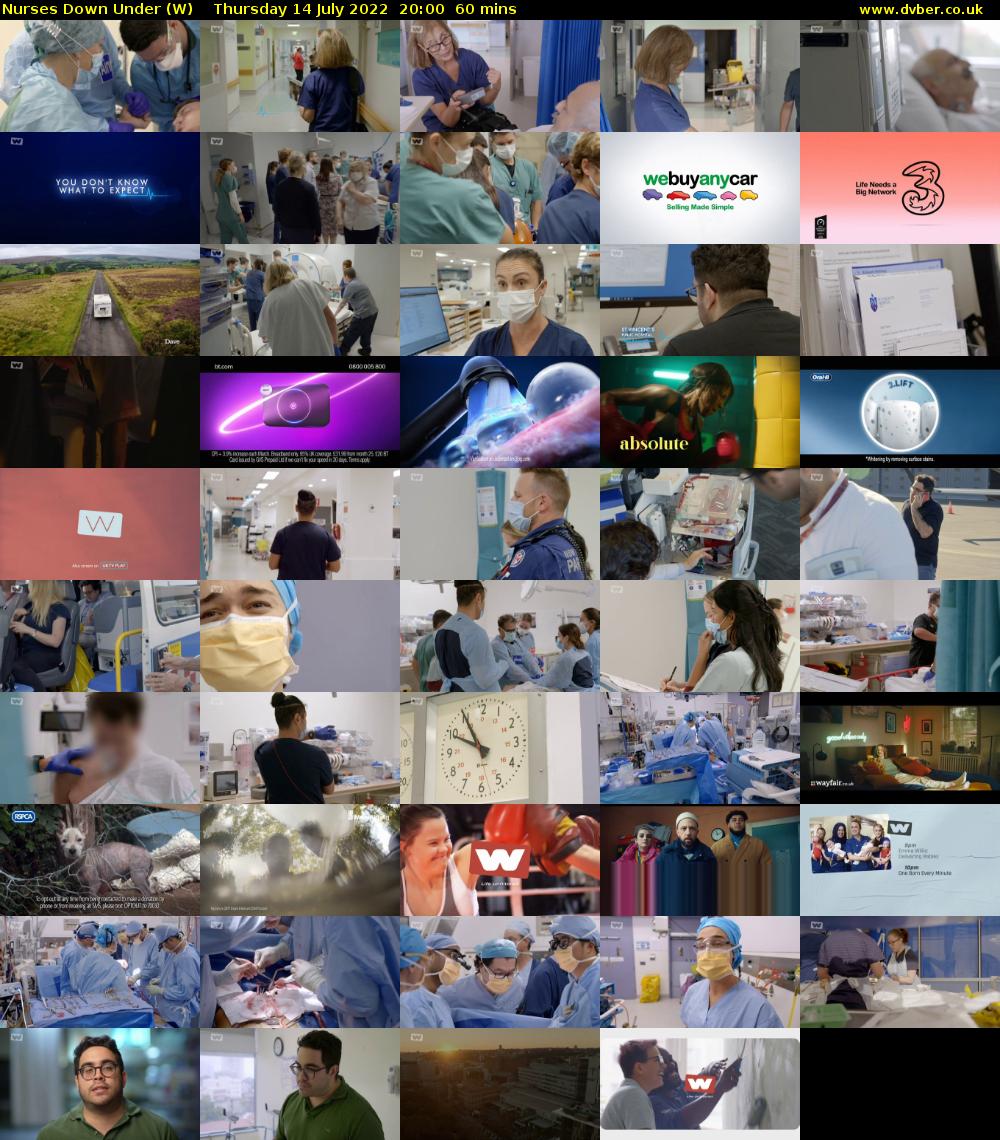 Nurses Down Under (W) Thursday 14 July 2022 20:00 - 21:00