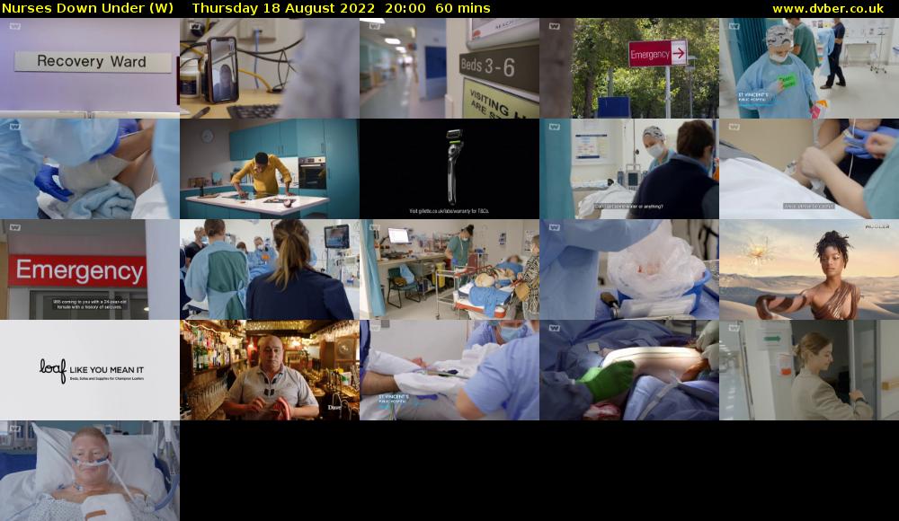 Nurses Down Under (W) Thursday 18 August 2022 20:00 - 21:00