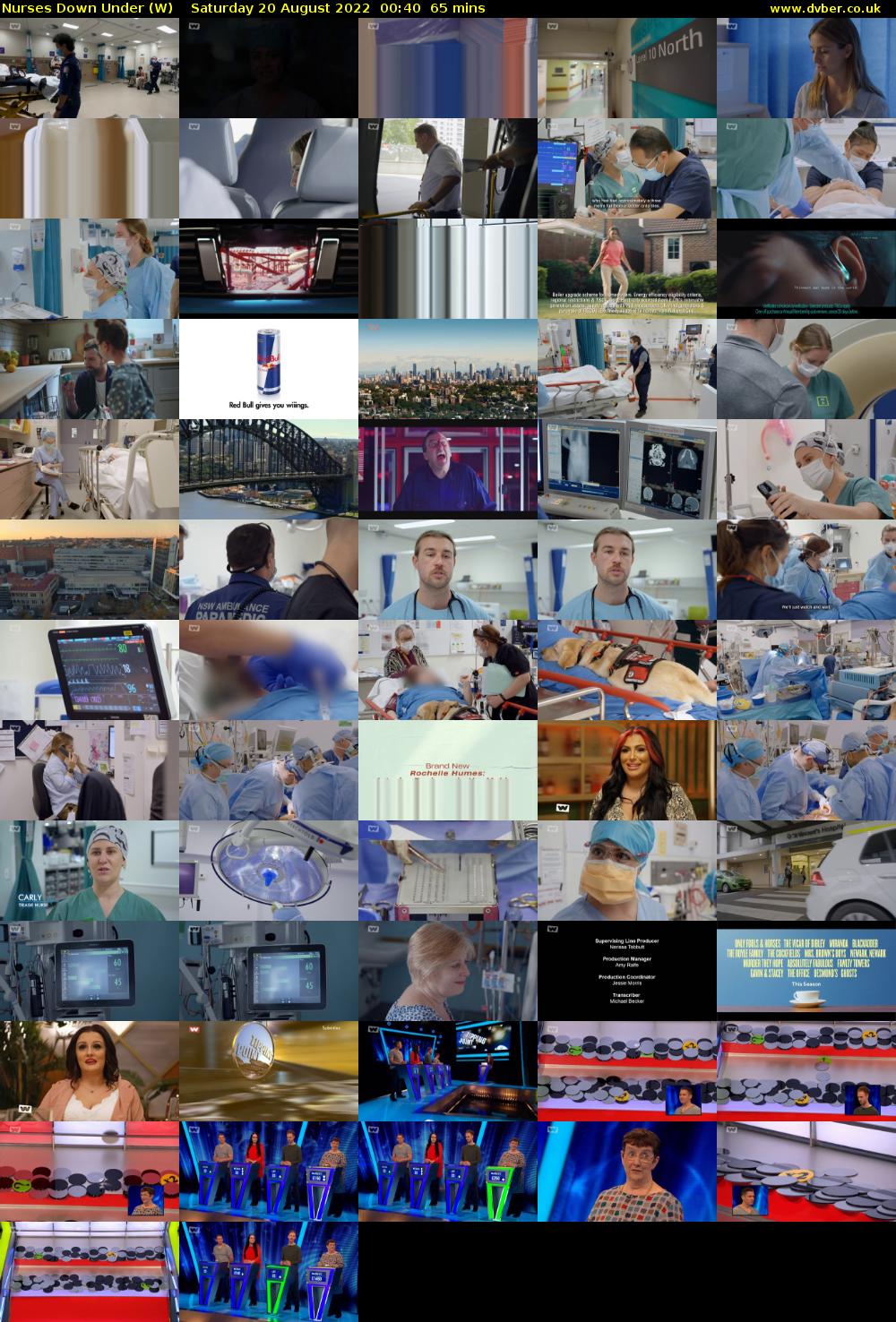 Nurses Down Under (W) Saturday 20 August 2022 00:40 - 01:45