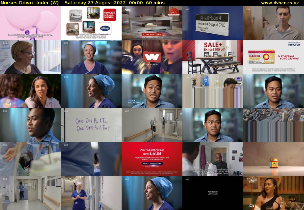 Nurses Down Under (W) Saturday 27 August 2022 00:00 - 01:00