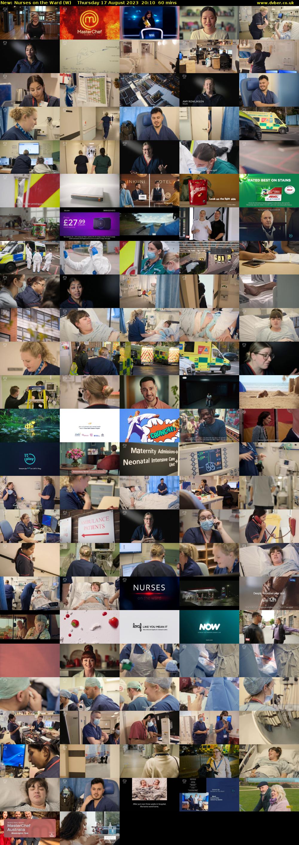 Nurses on the Ward (W) Thursday 17 August 2023 20:10 - 21:10
