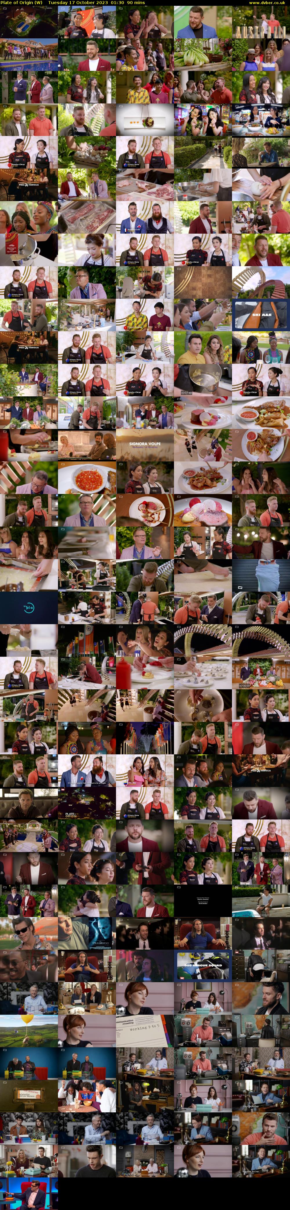Plate of Origin (W) Tuesday 17 October 2023 01:30 - 03:00