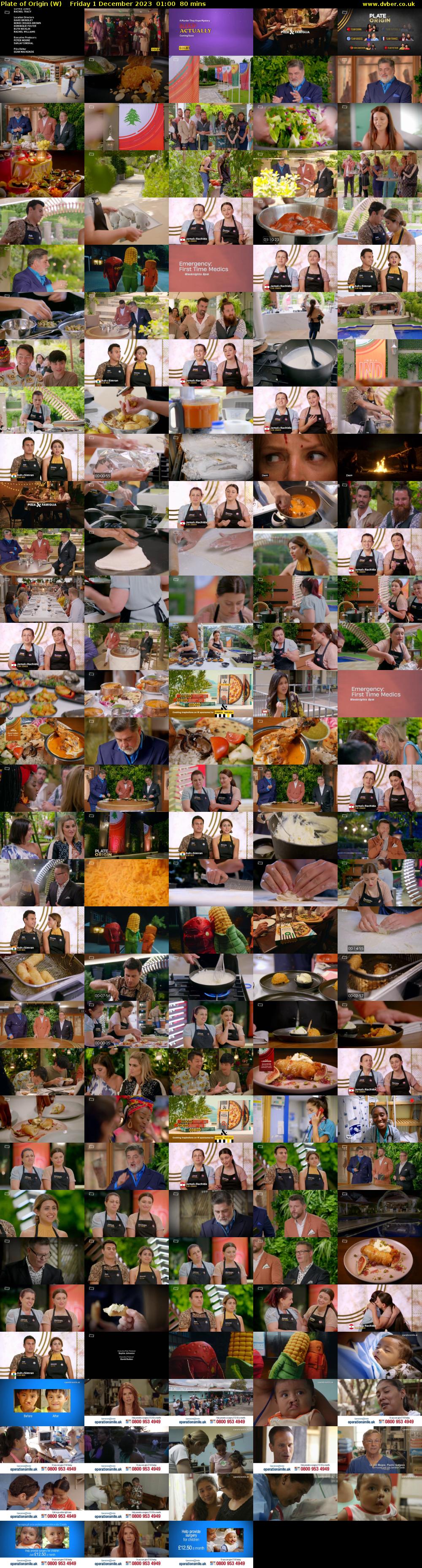 Plate of Origin (W) Friday 1 December 2023 01:00 - 02:20