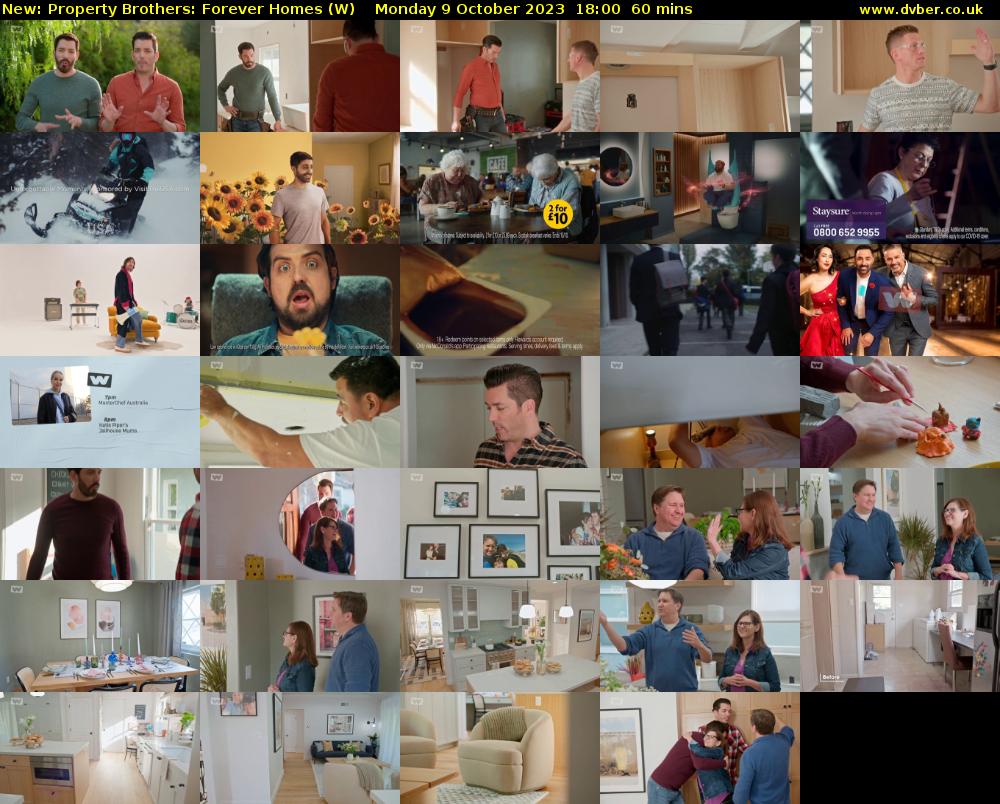 Property Brothers: Forever Homes (W) Monday 9 October 2023 18:00 - 19:00