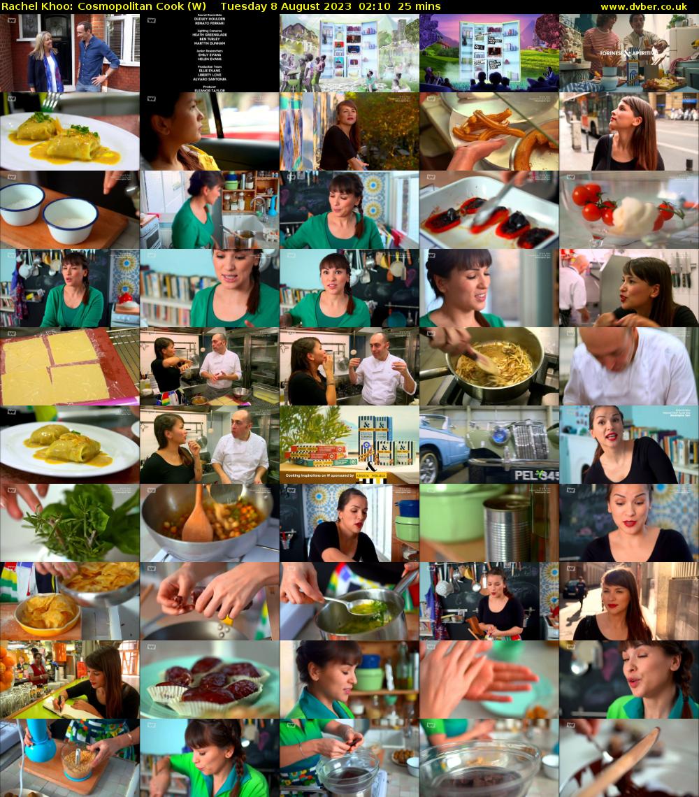 Rachel Khoo: Cosmopolitan Cook (W) Tuesday 8 August 2023 02:10 - 02:35