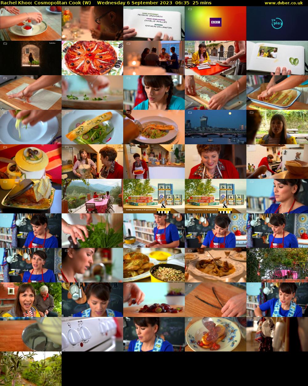 Rachel Khoo: Cosmopolitan Cook (W) Wednesday 6 September 2023 06:35 - 07:00