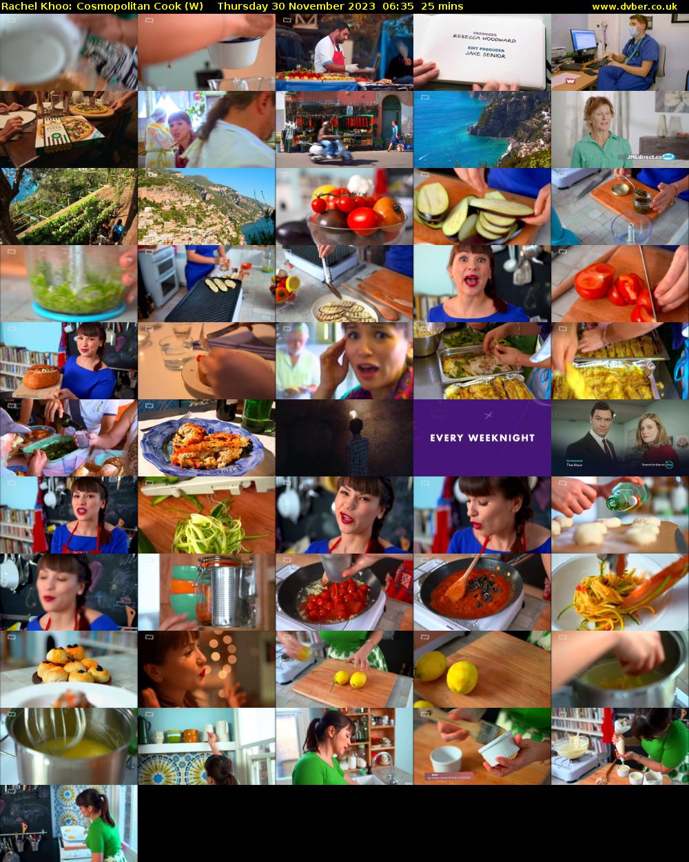 Rachel Khoo: Cosmopolitan Cook (W) Thursday 30 November 2023 06:35 - 07:00