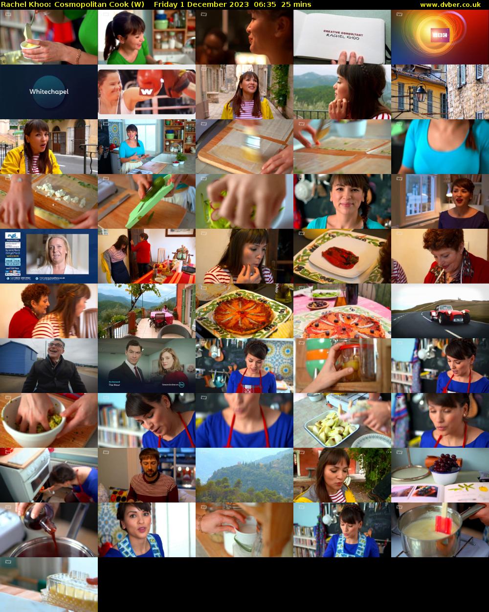 Rachel Khoo: Cosmopolitan Cook (W) Friday 1 December 2023 06:35 - 07:00