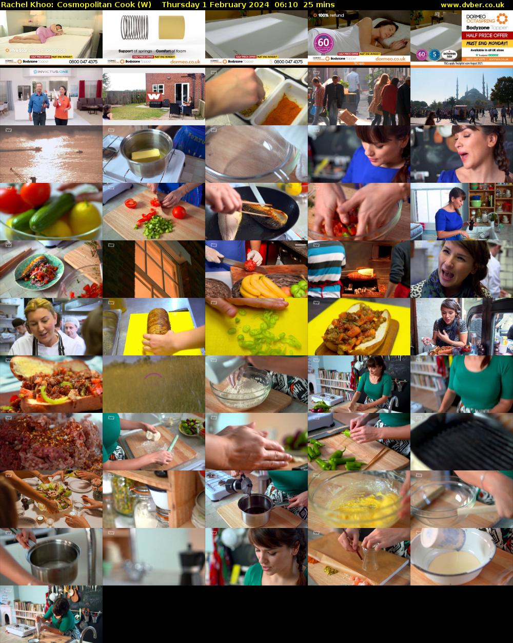 Rachel Khoo: Cosmopolitan Cook (W) Thursday 1 February 2024 06:10 - 06:35