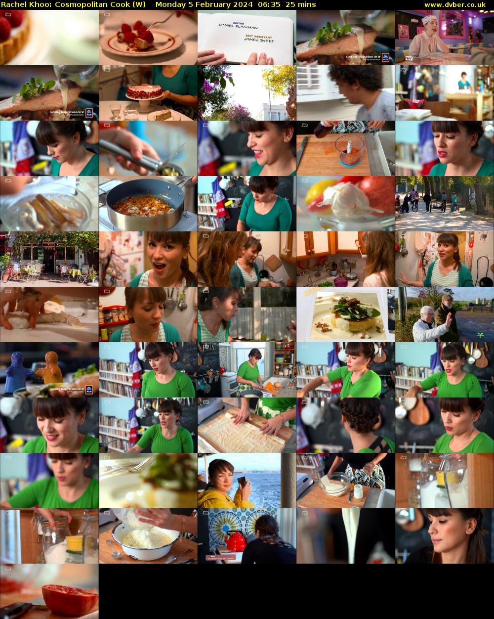 Rachel Khoo: Cosmopolitan Cook (W) Monday 5 February 2024 06:35 - 07:00