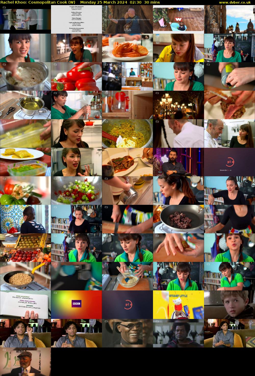 Rachel Khoo: Cosmopolitan Cook (W) Monday 25 March 2024 02:30 - 03:00