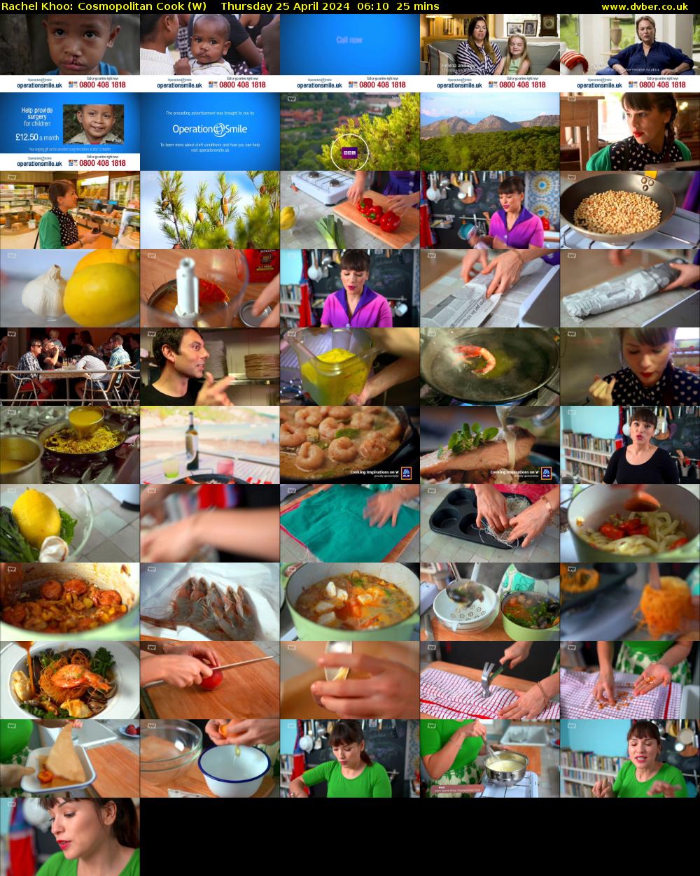 Rachel Khoo: Cosmopolitan Cook (W) Thursday 25 April 2024 06:10 - 06:35
