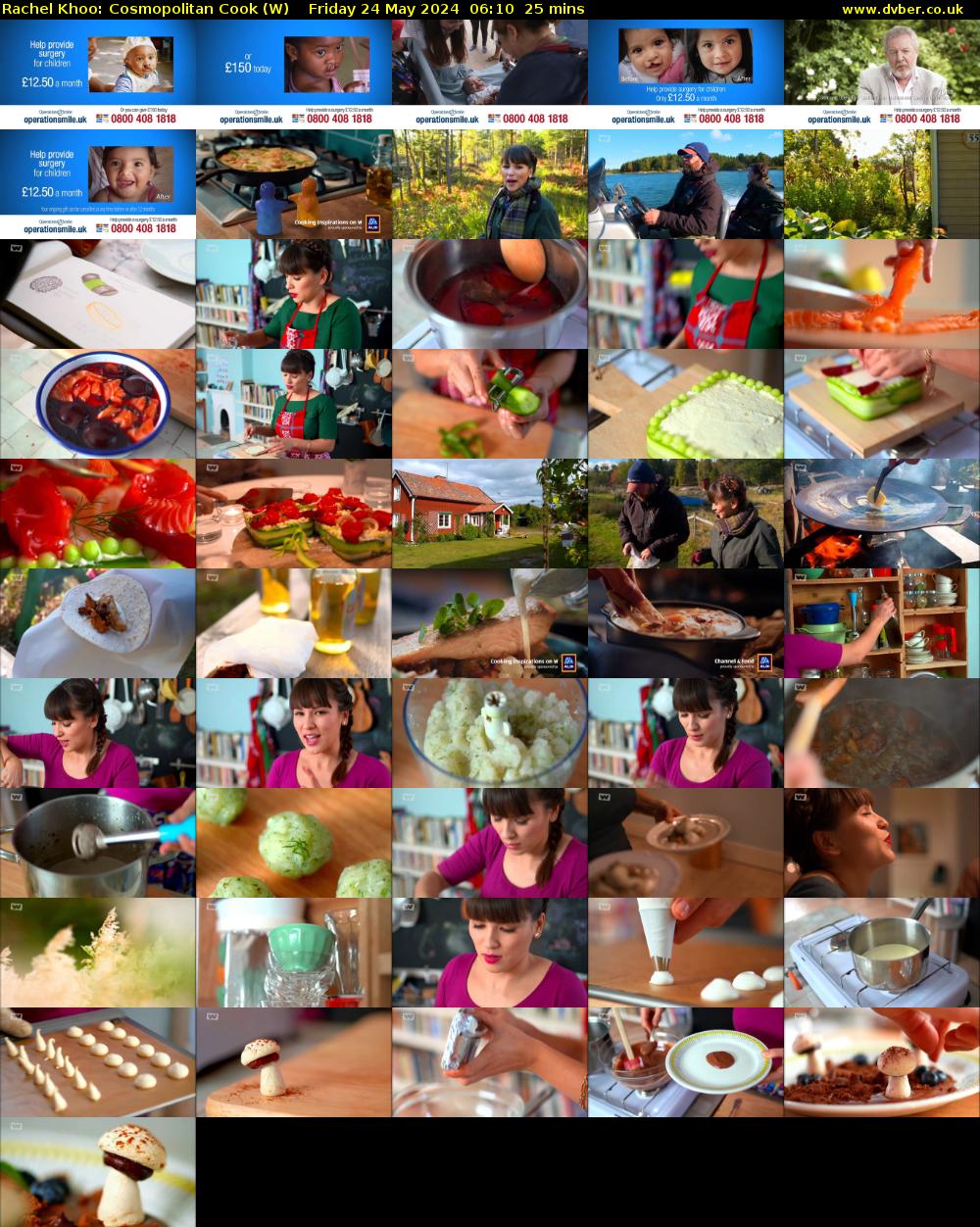 Rachel Khoo: Cosmopolitan Cook (W) Friday 24 May 2024 06:10 - 06:35