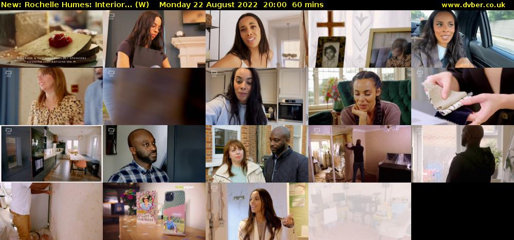 Rochelle Humes: Interior... (W) Monday 22 August 2022 20:00 - 21:00