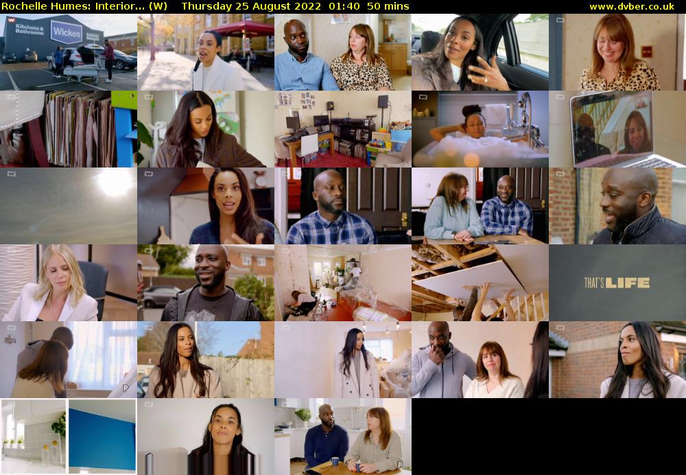 Rochelle Humes: Interior... (W) Thursday 25 August 2022 01:40 - 02:30