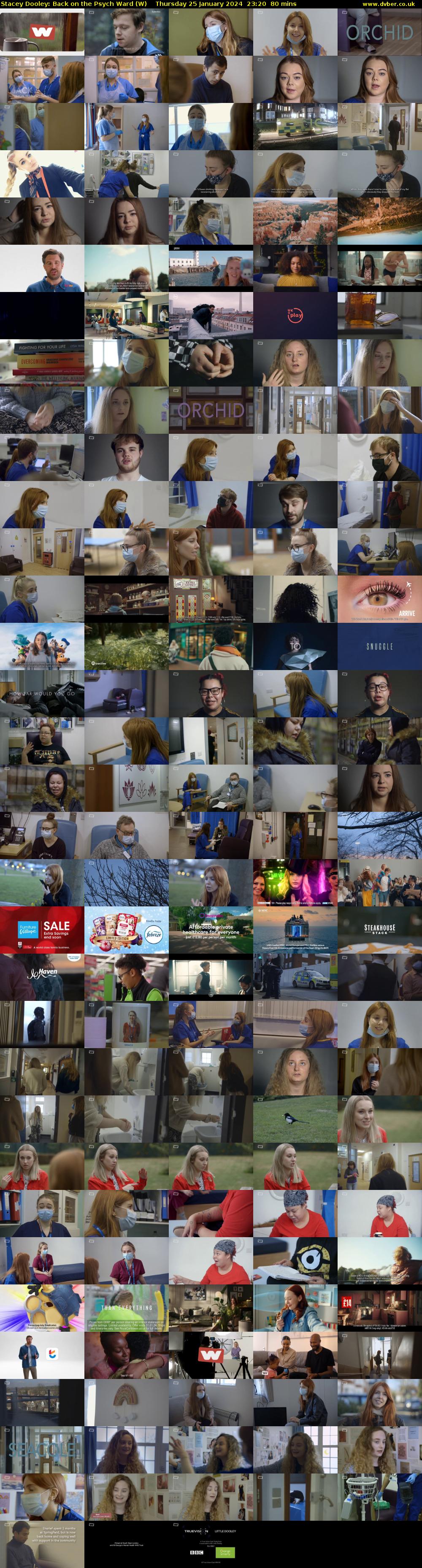 Stacey Dooley: Back on the Psych Ward (W) Thursday 25 January 2024 23:20 - 00:40