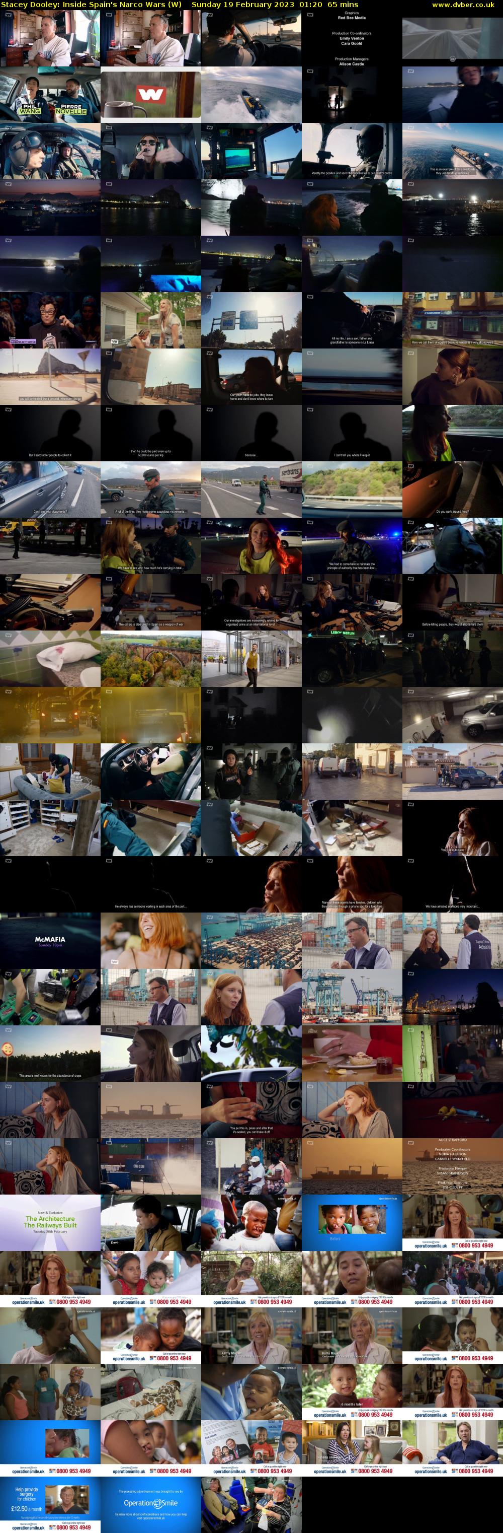 Stacey Dooley: Inside Spain's Narco Wars (W) Sunday 19 February 2023 01:20 - 02:25