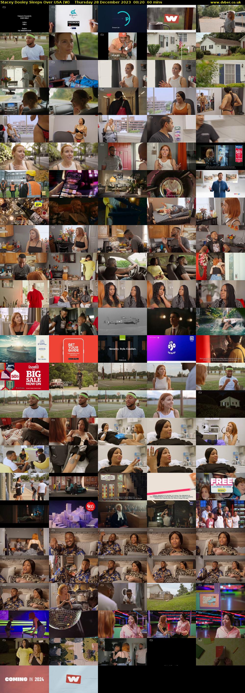 Stacey Dooley Sleeps Over USA (W) Thursday 28 December 2023 00:20 - 01:20