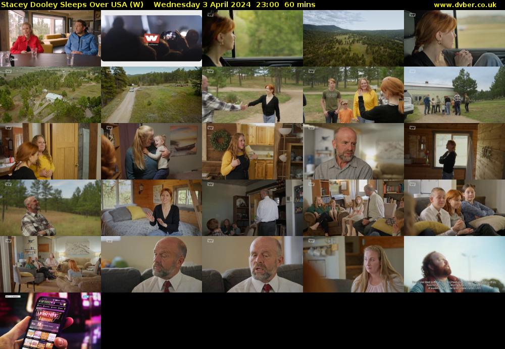 Stacey Dooley Sleeps Over USA (W) Wednesday 3 April 2024 23:00 - 00:00