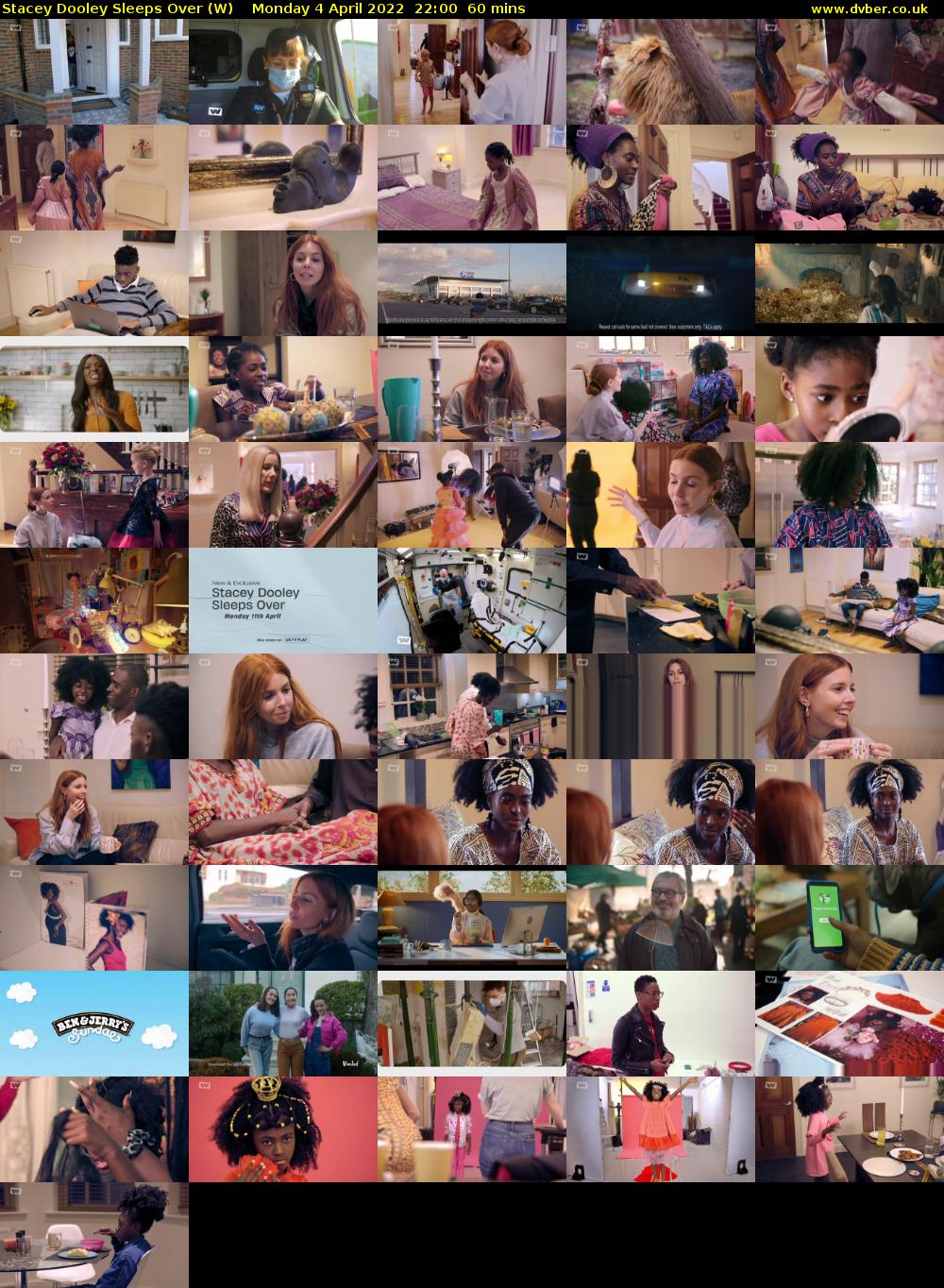 Stacey Dooley Sleeps Over (W) Monday 4 April 2022 22:00 - 23:00
