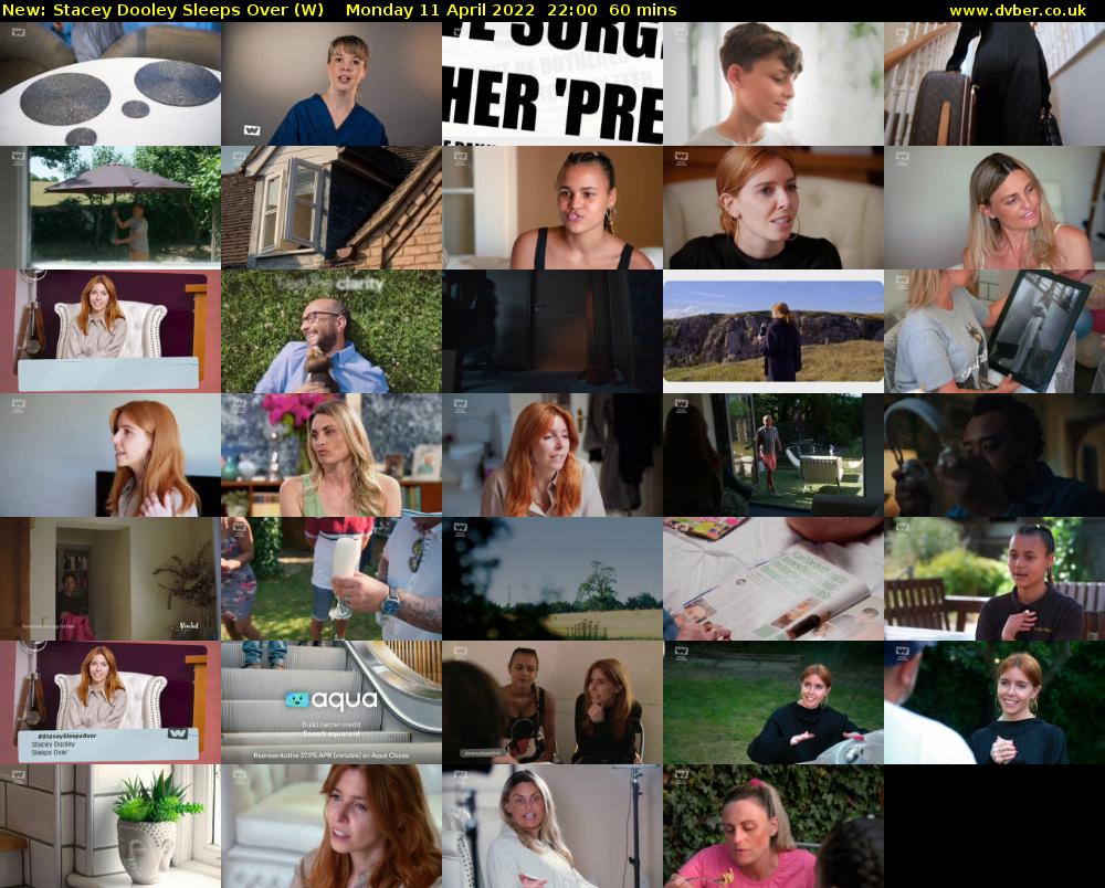 Stacey Dooley Sleeps Over (W) Monday 11 April 2022 22:00 - 23:00