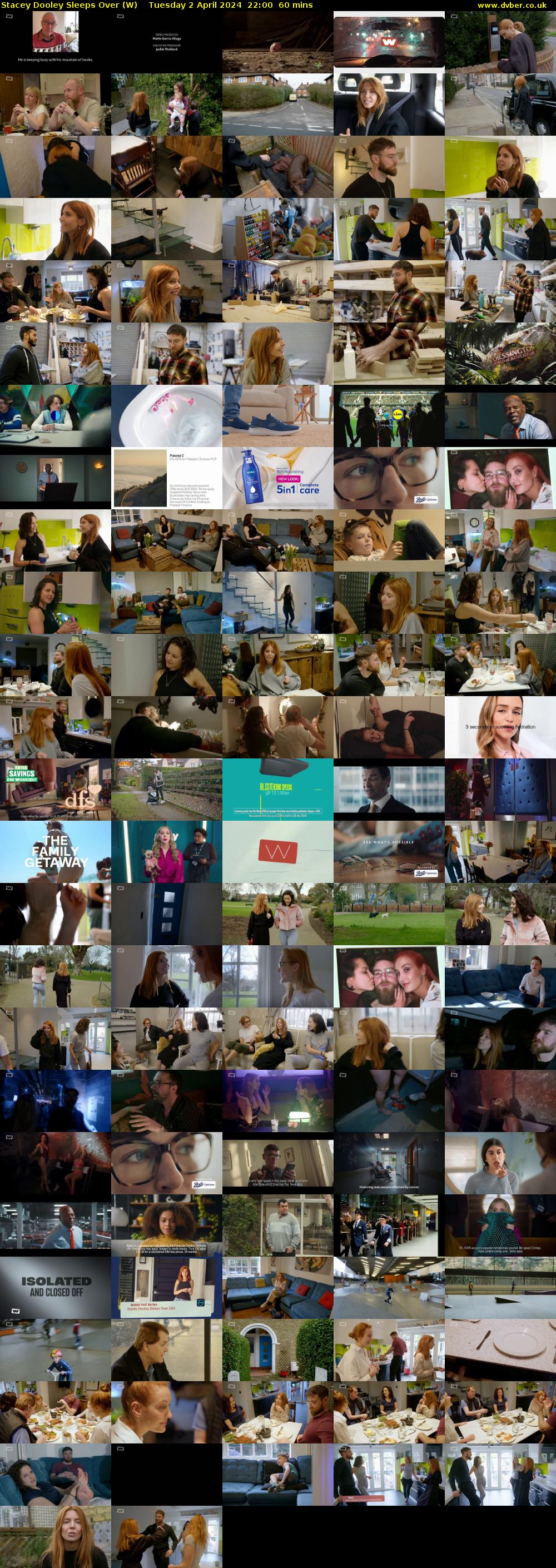 Stacey Dooley Sleeps Over (W) Tuesday 2 April 2024 22:00 - 23:00