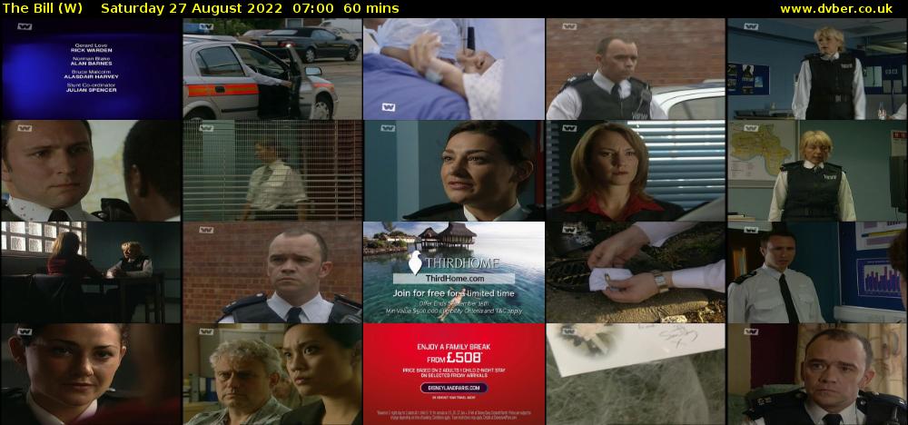 The Bill (W) Saturday 27 August 2022 07:00 - 08:00