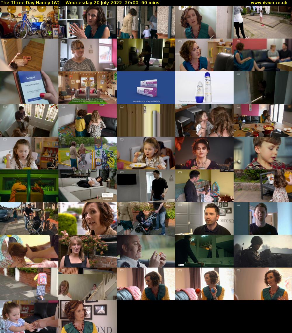 The Three Day Nanny (W) Wednesday 20 July 2022 20:00 - 21:00