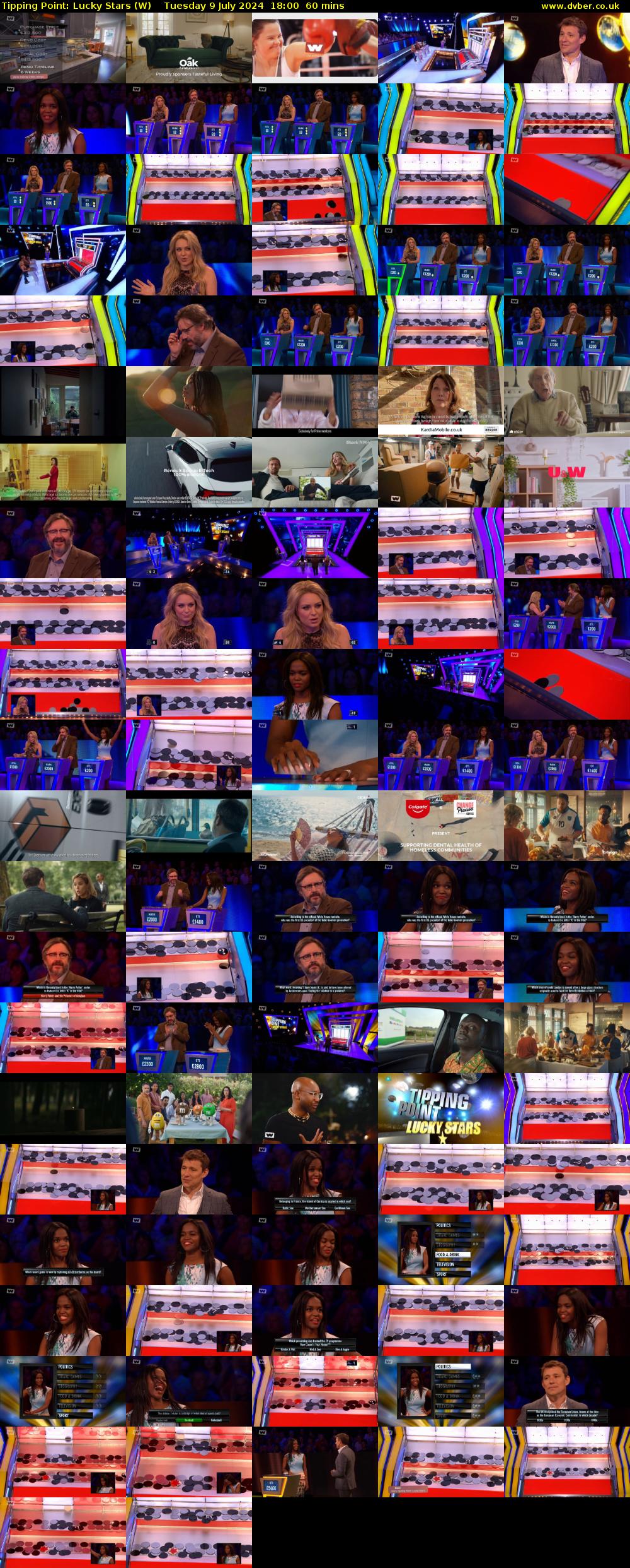 Tipping Point: Lucky Stars (W) Tuesday 9 July 2024 18:00 - 19:00