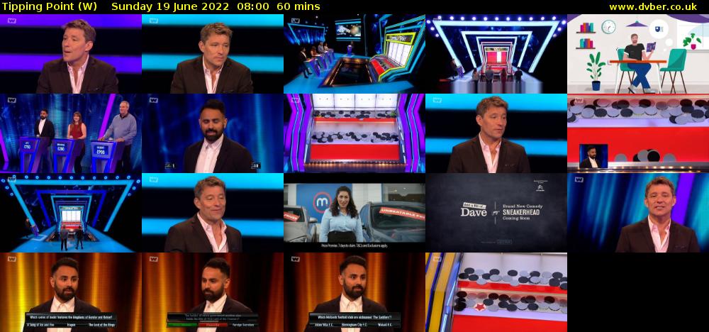 Tipping Point (W) Sunday 19 June 2022 08:00 - 09:00