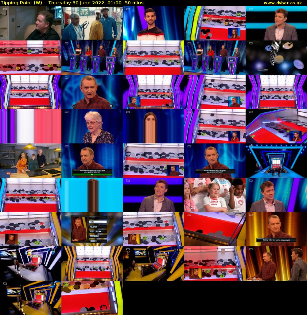 Tipping Point (W) Thursday 30 June 2022 01:00 - 01:50