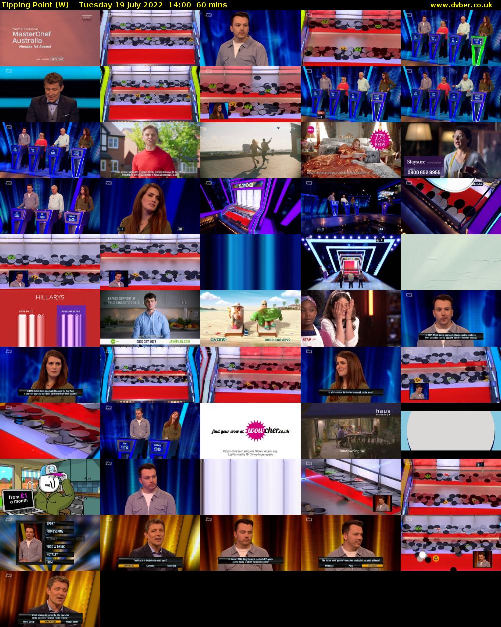 Tipping Point (W) Tuesday 19 July 2022 14:00 - 15:00