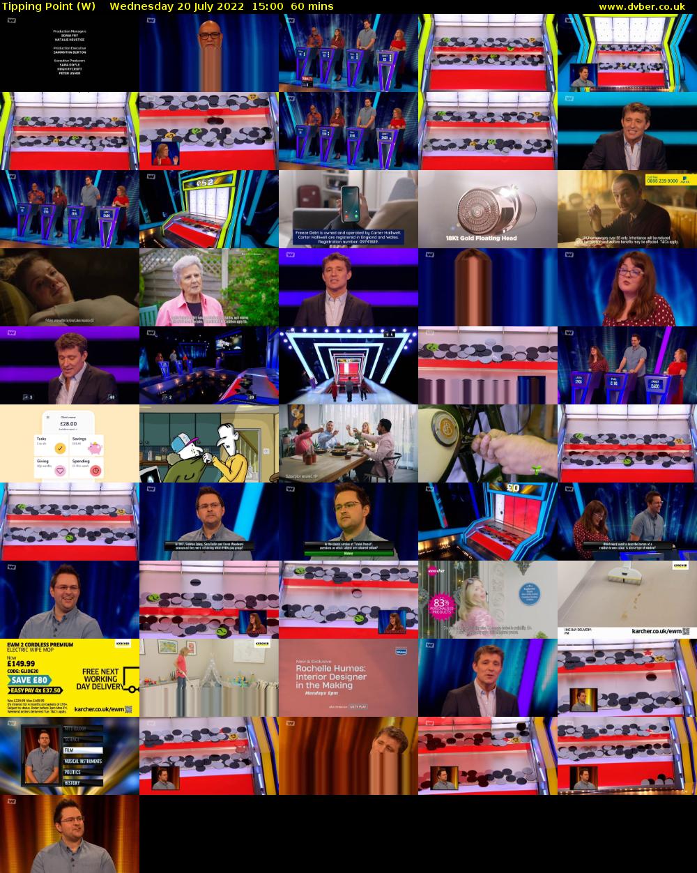 Tipping Point (W) Wednesday 20 July 2022 15:00 - 16:00