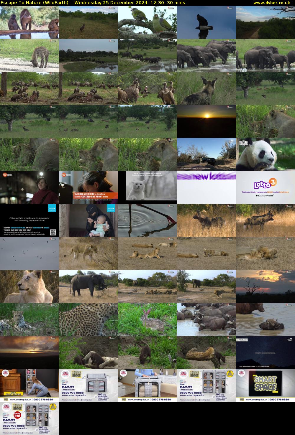 Escape To Nature (WildEarth) Wednesday 25 December 2024 12:30 - 13:00