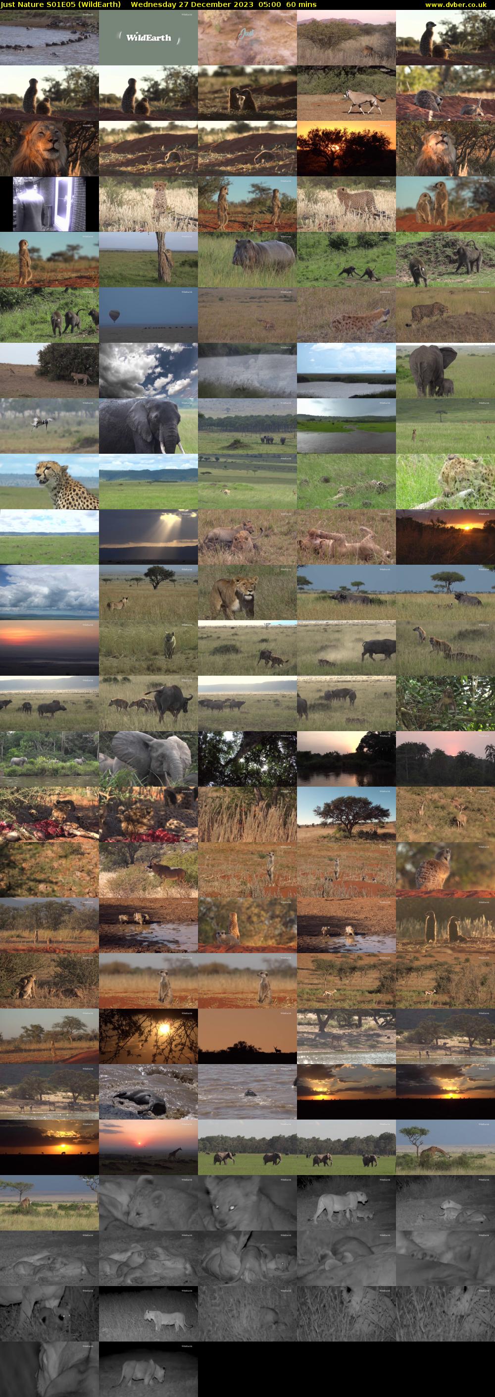 Just Nature S01E05 (WildEarth) Wednesday 27 December 2023 05:00 - 06:00