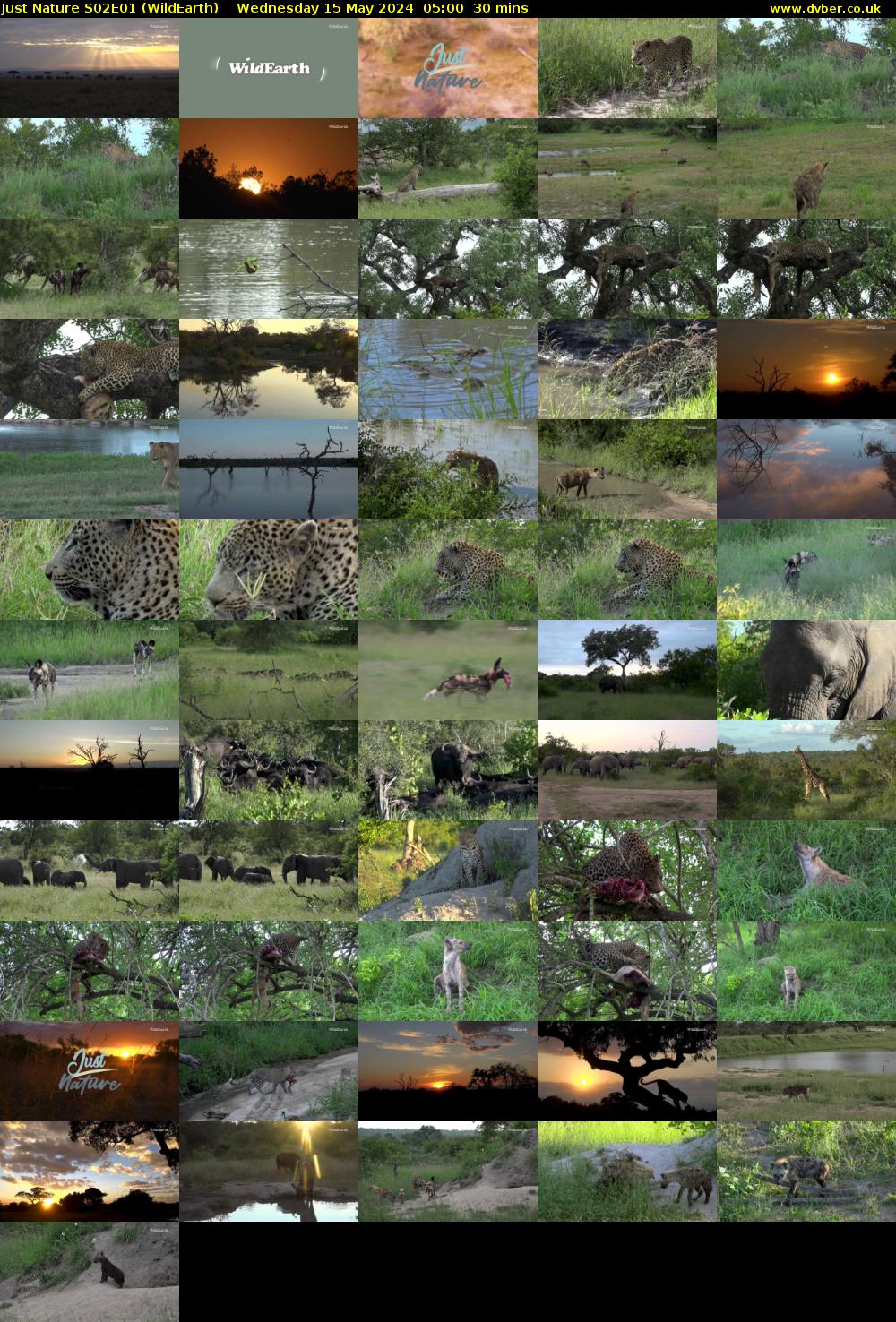 Just Nature S02E01 (WildEarth) Wednesday 15 May 2024 05:00 - 05:30