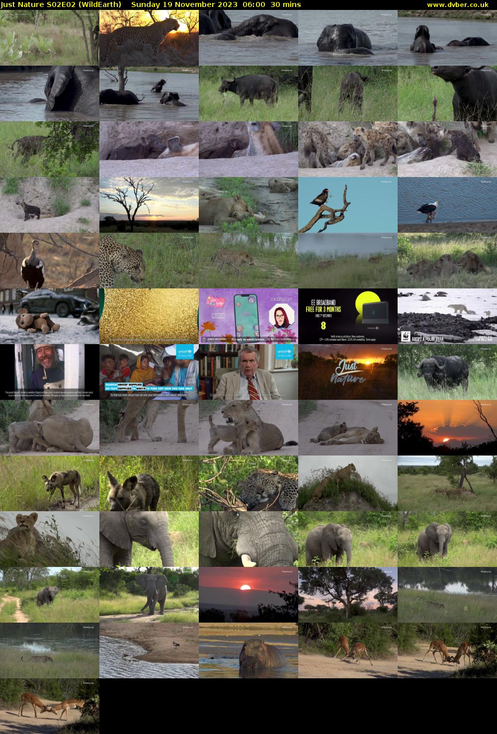 Just Nature S02E02 (WildEarth) Sunday 19 November 2023 06:00 - 06:30