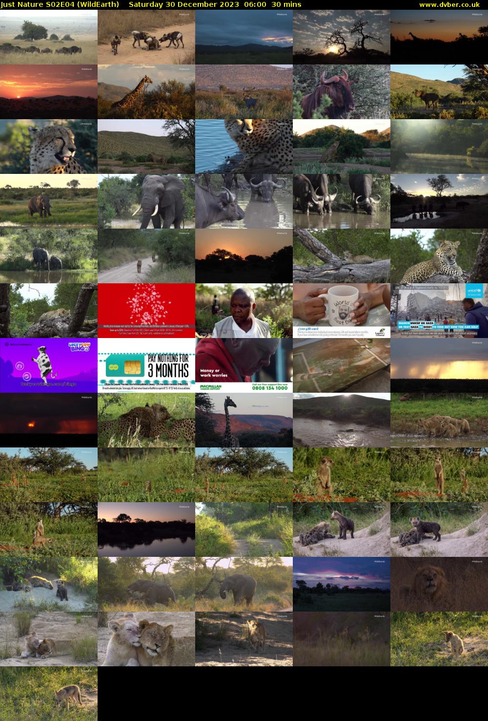 Just Nature S02E04 (WildEarth) Saturday 30 December 2023 06:00 - 06:30