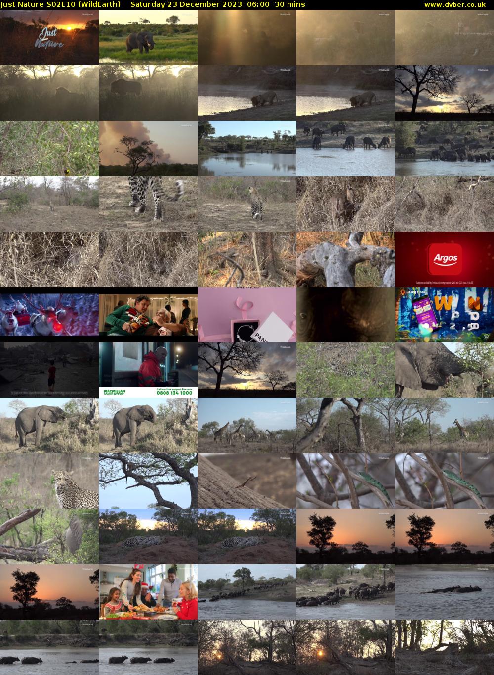 Just Nature S02E10 (WildEarth) Saturday 23 December 2023 06:00 - 06:30