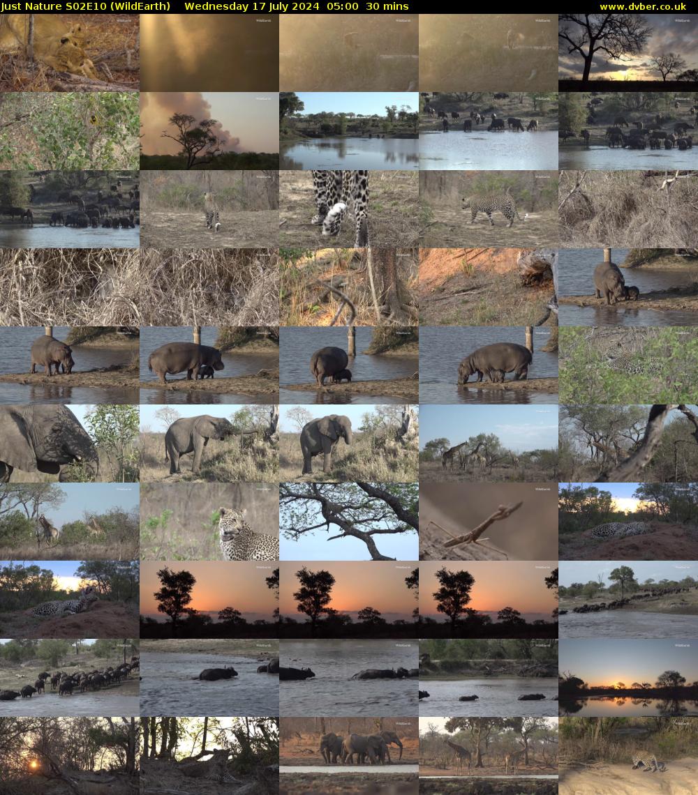 Just Nature S02E10 (WildEarth) Wednesday 17 July 2024 05:00 - 05:30