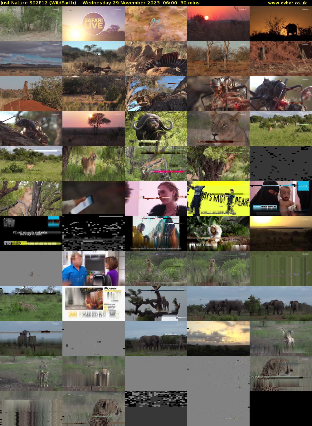 Just Nature S02E12 (WildEarth) Wednesday 29 November 2023 06:00 - 06:30