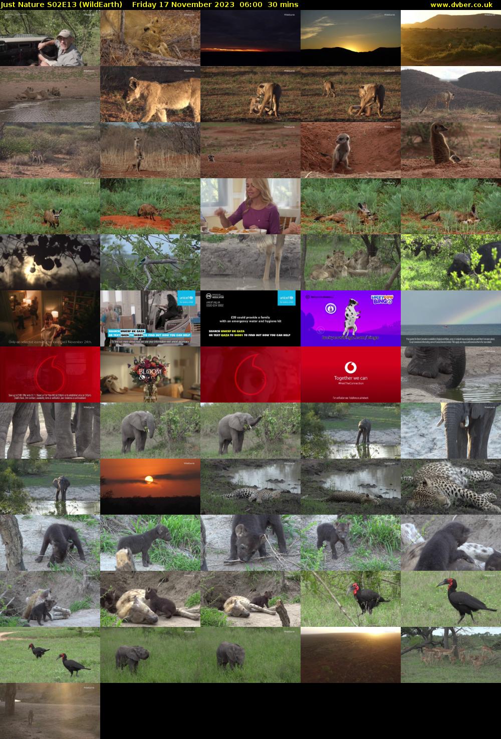 Just Nature S02E13 (WildEarth) Friday 17 November 2023 06:00 - 06:30