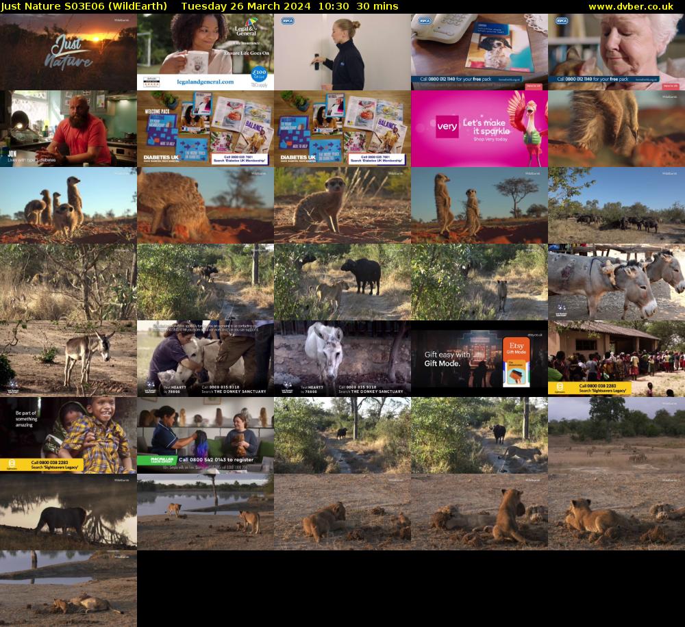 Just Nature S03E06 (WildEarth) Tuesday 26 March 2024 10:30 - 11:00
