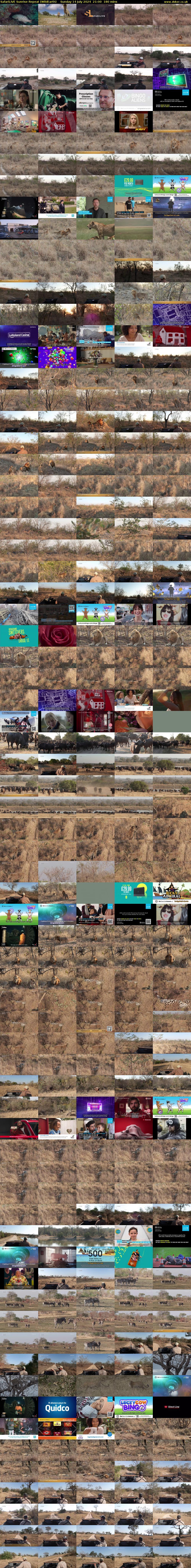 SafariLIVE Sunrise REPEAT (WildEarth) Sunday 14 July 2024 21:00 - 00:00