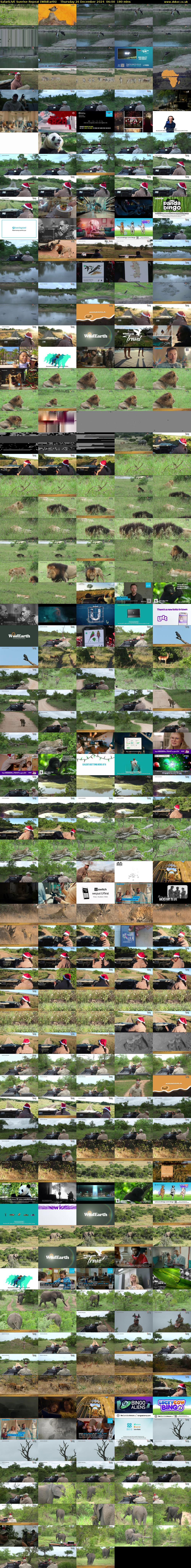 SafariLIVE Sunrise REPEAT (WildEarth) Thursday 26 December 2024 06:00 - 09:00