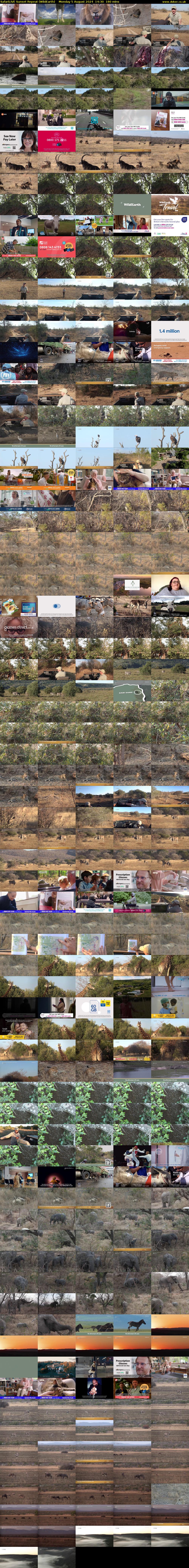 SafariLIVE Sunset Repeat (WildEarth) Monday 5 August 2024 14:30 - 17:30