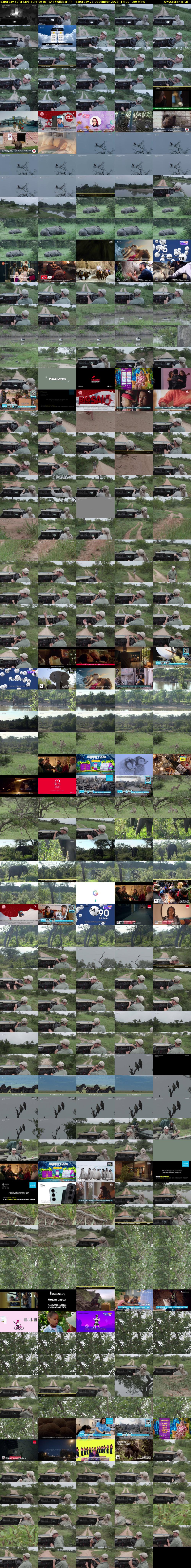Saturday SafariLIVE Sunrise REPEAT (WildEarth) Saturday 23 December 2023 17:00 - 20:00