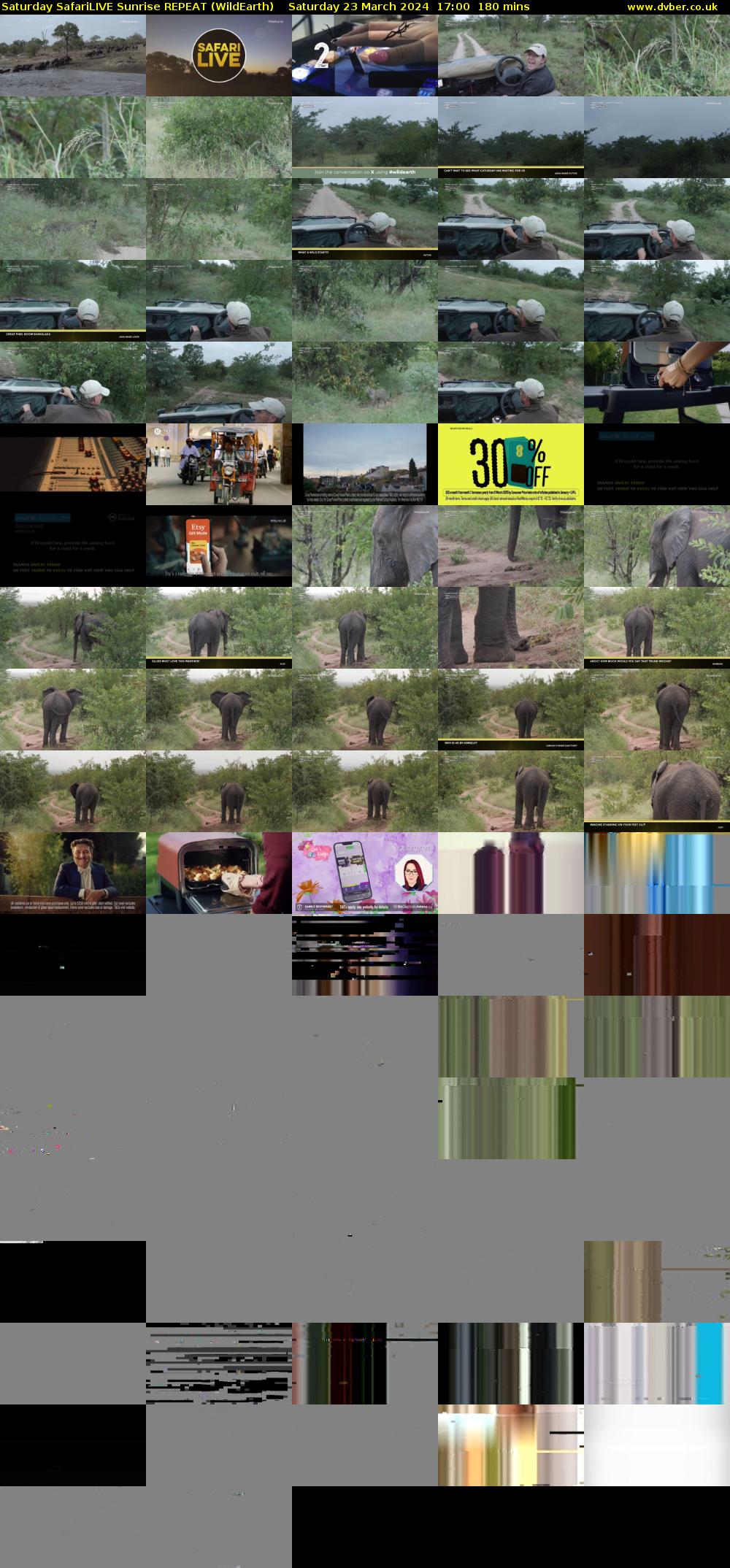Saturday SafariLIVE Sunrise REPEAT (WildEarth) Saturday 23 March 2024 17:00 - 20:00